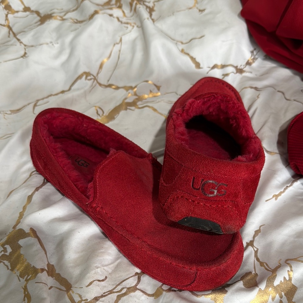 UGG Red Suede Slippers